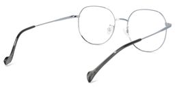 Qusay Silver Round Glasses4
