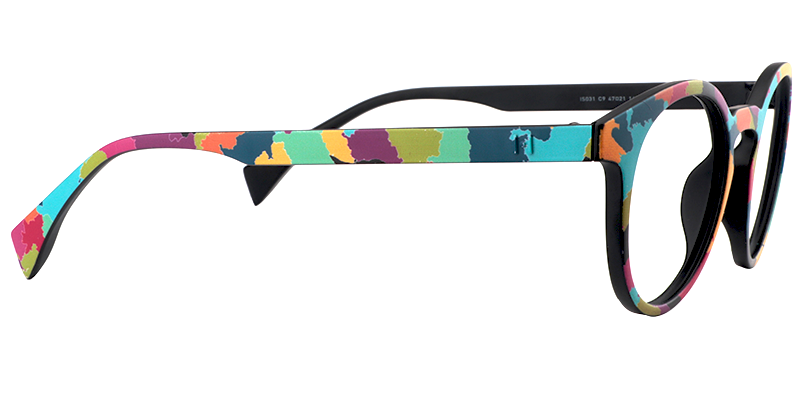 Street-Artist Round Colorful Glasses | Zeelool Glasses3