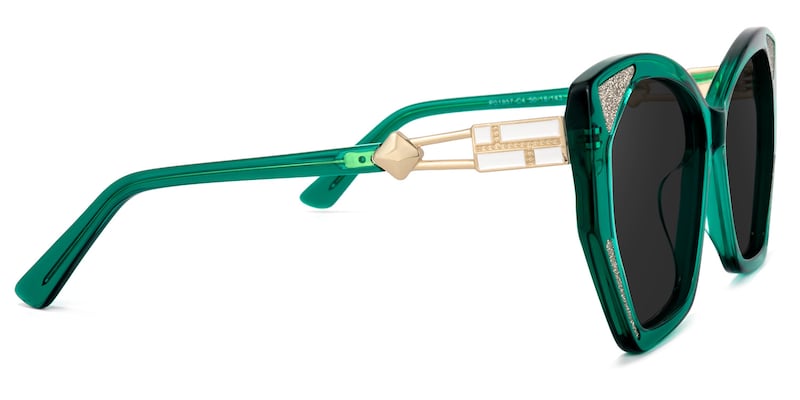 Routh Geometric Green Sunglasses | Zeelool Glasses3