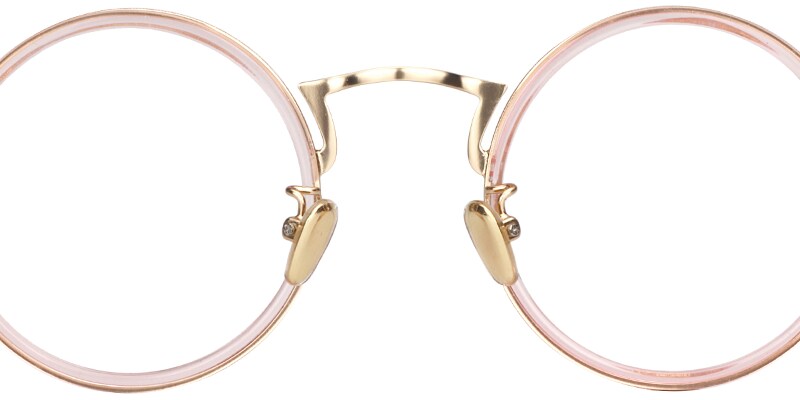 Alisa Round Pink Glasses | Zeelool Glasses2