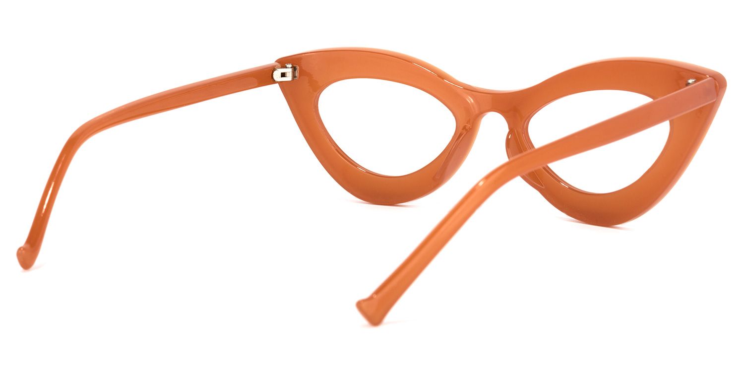 Quennell Cateye Burnt Orange Glasses | Zeelool Glasses4