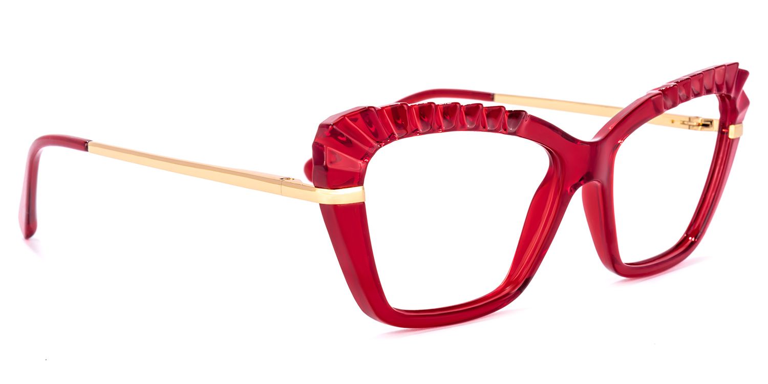Sophie Cateye Red Glasses | Zeelool Glasses2