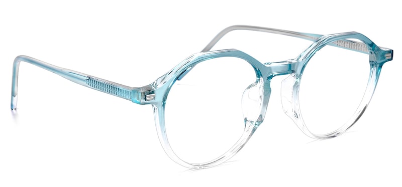 Sasha Round Light-Blue Glasses | Zeelool Glasses2