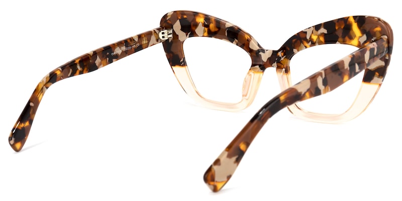Tristan Cateye Champagne Glasses | Zeelool Glasses4