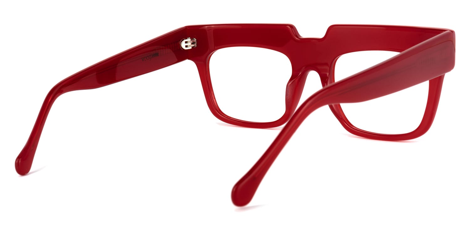 Travis Square Red Glasses | Zeelool Glasses4