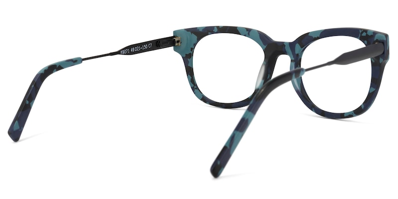 Tatum Round Blue-Camouflage Glasses	  | Zeelool Glasses4