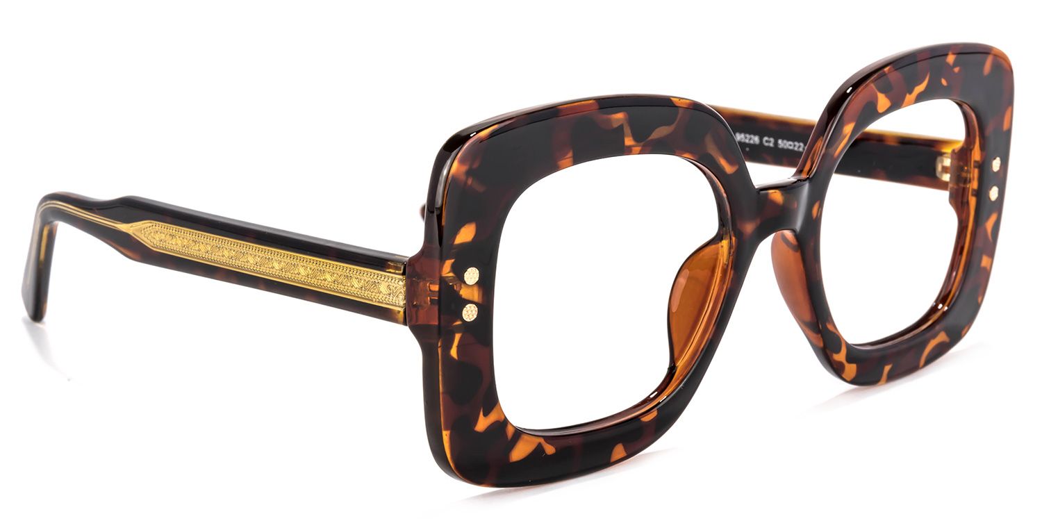 Eloise Square Tortoise Glasses | Zeelool Glasses2