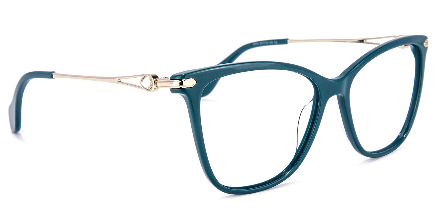 Westley Butterfly Peacock-Green Glasses | Zeelool Glasses2