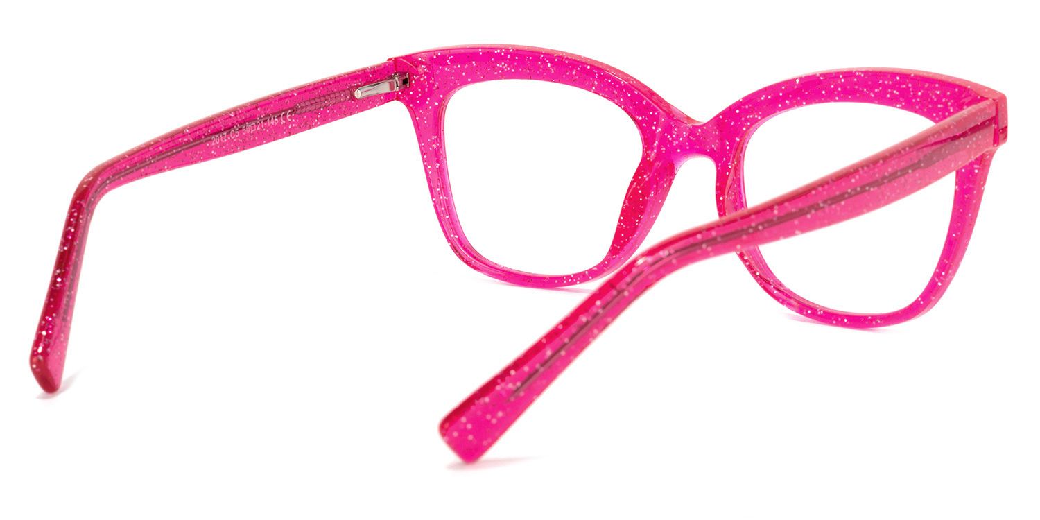 Santiago Cateye Bright-Pink Glasses | Zeelool Glasses4