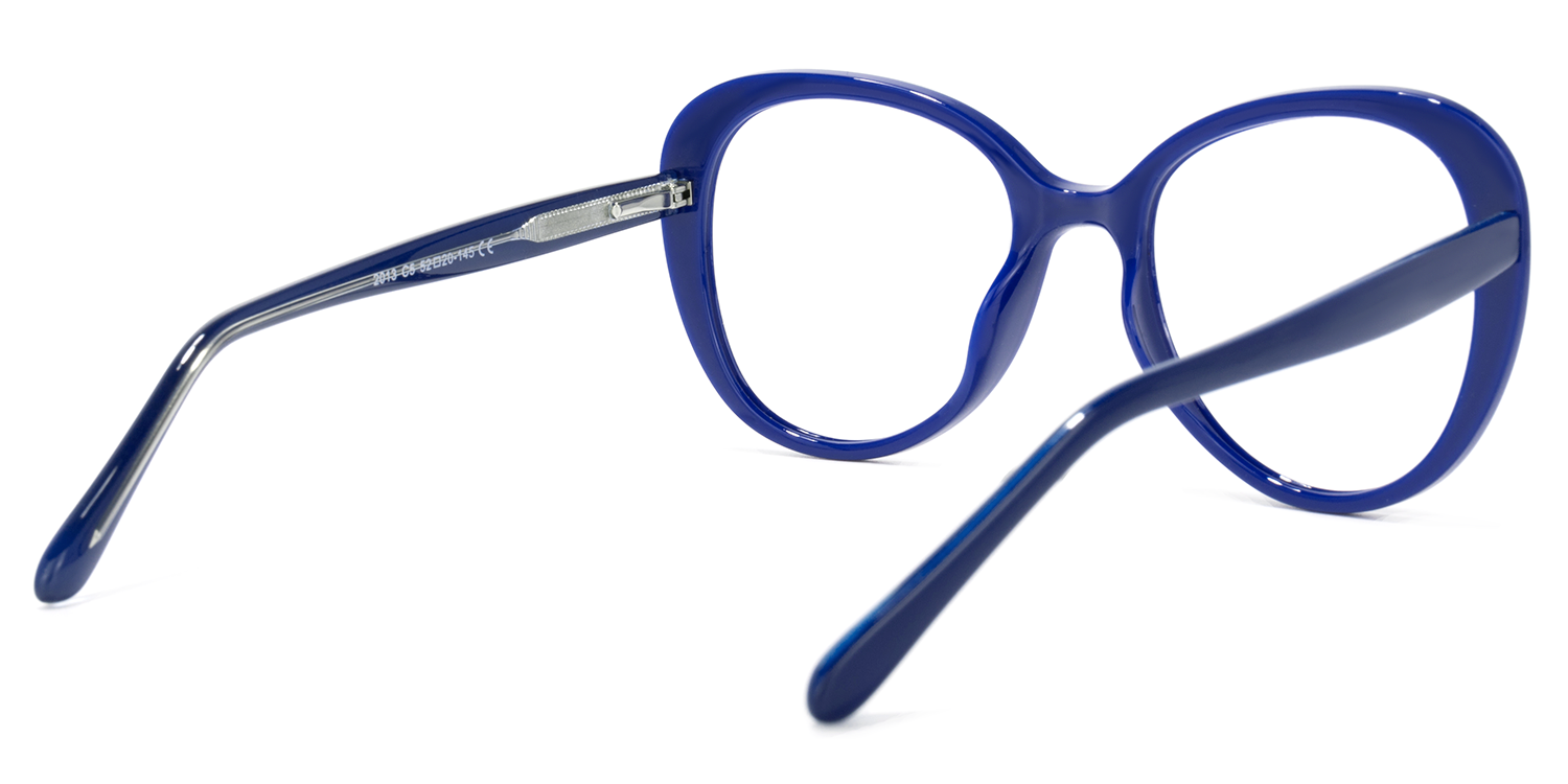 Elena Round Blue Glasses | Zeelool Glasses4