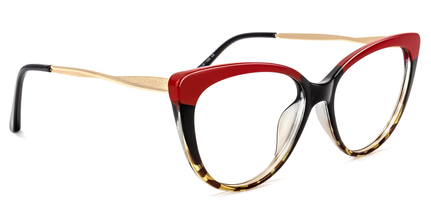 Marcus Cateye Red Glasses | Zeelool Glasses2