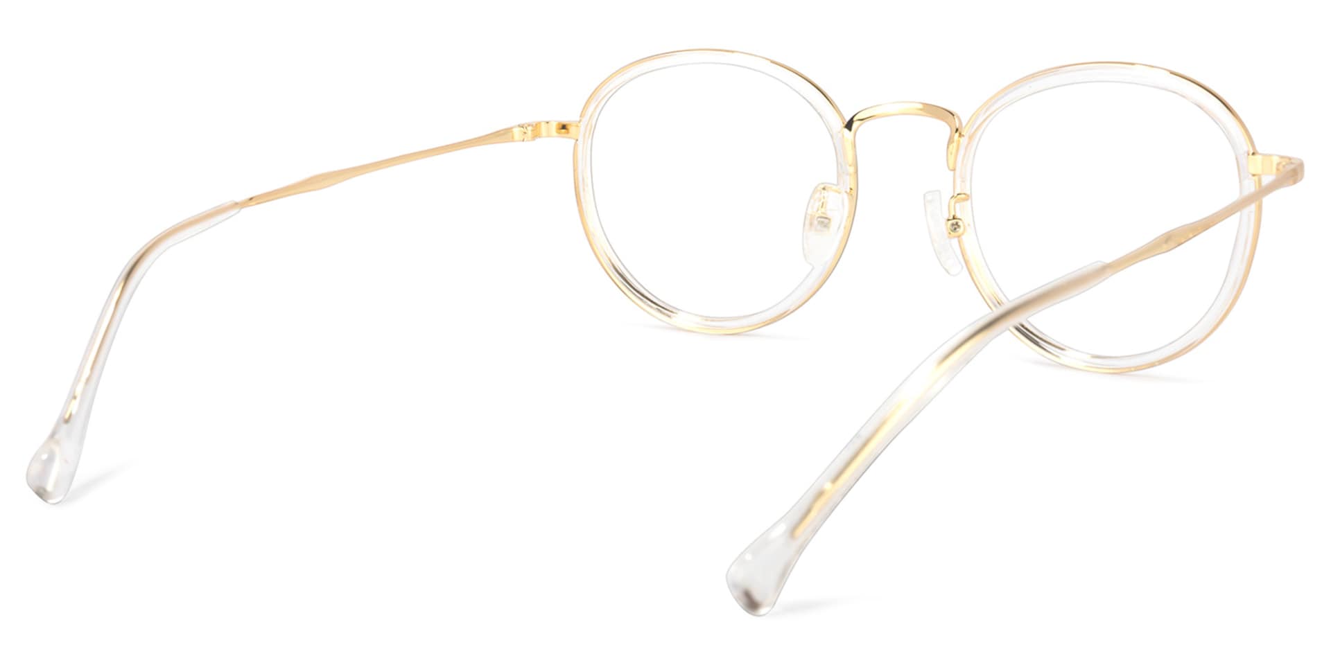 Yahya Round Gold-Crystal Glasses | Zeelool Glasses4