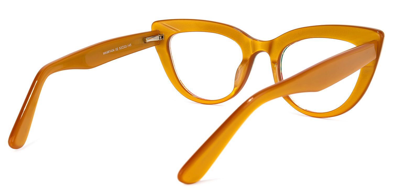 Makie Cateye Yellow Glasses | Zeelool Glasses4