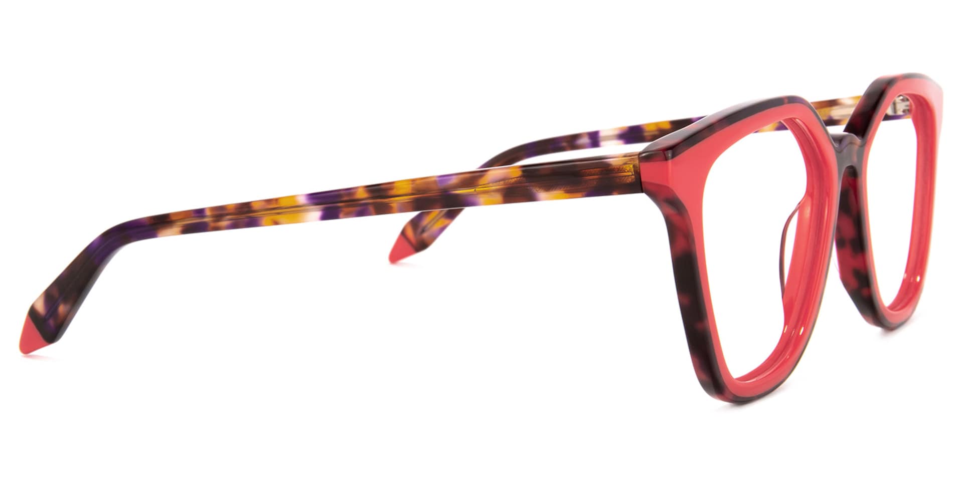 Yannick Square Red Glasses | Zeelool Glasses3