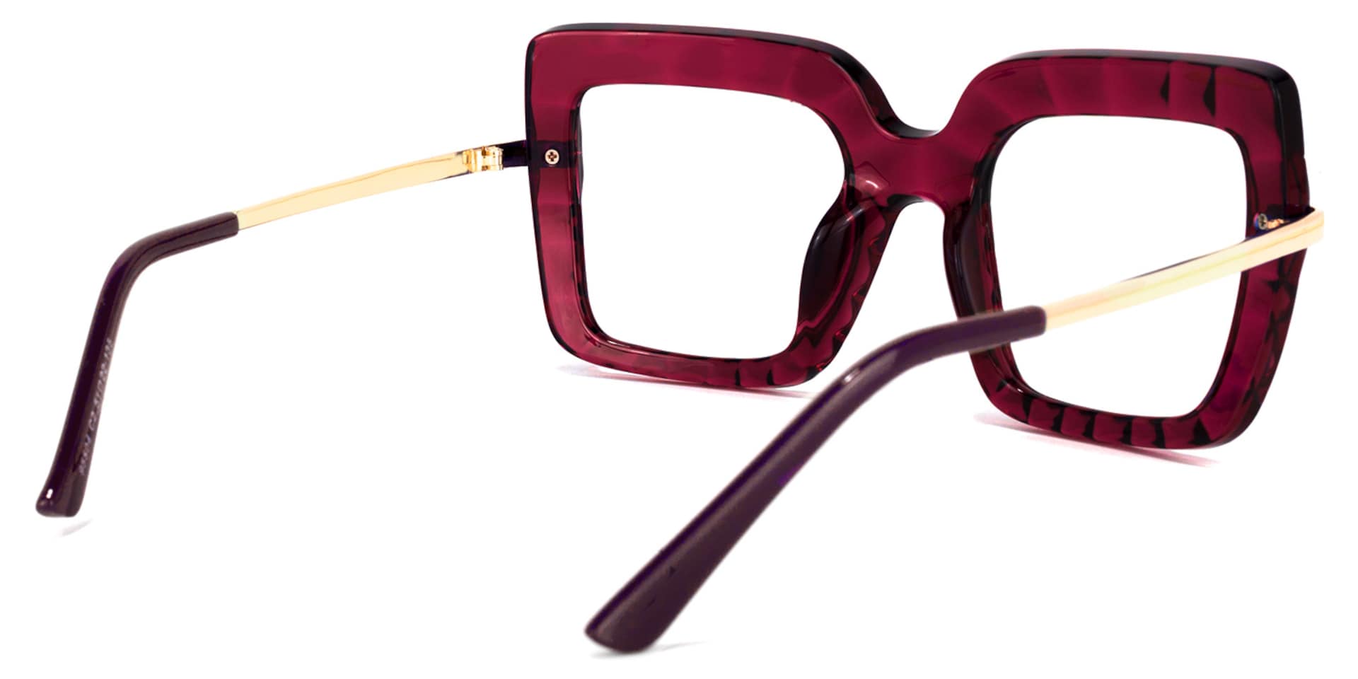 Amecia Square Red Glasses | Zeelool Glasses3