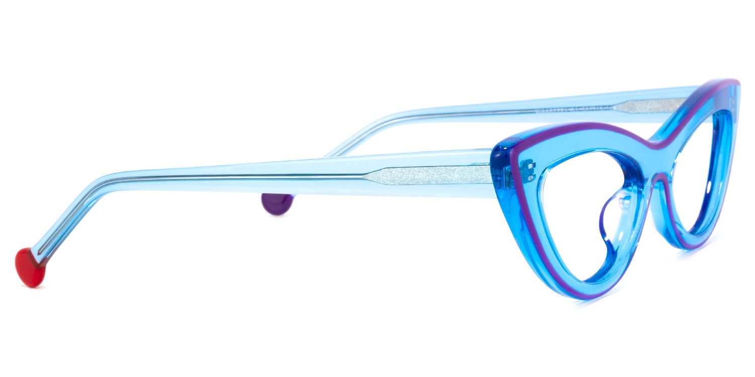 Yuki Cateye Blue Glasses | Zeelool Glasses3