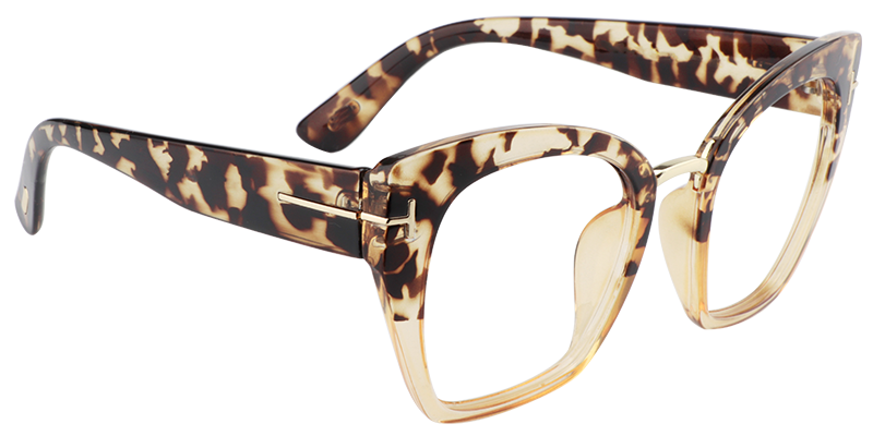 Square Light Tortoise Glasses | Zeelool Eyeglasses4