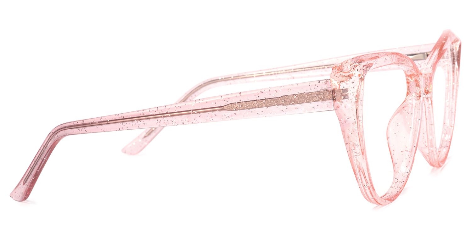 Tarun Cateye Pink Glasses | Zeelool Glasses3