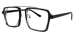 Nellie Aviator Black-Silver Glasses1