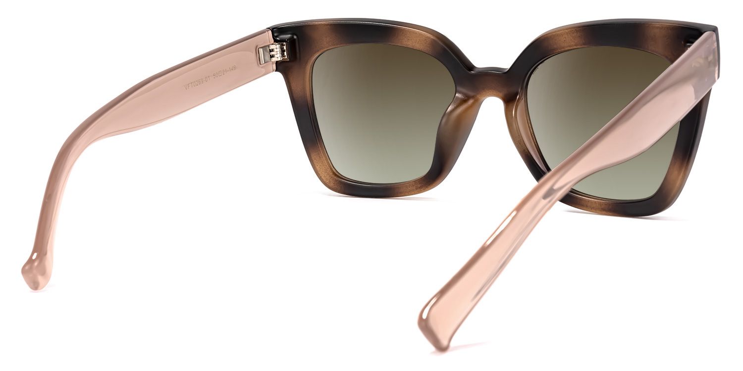 Malcolm Square Burnt-Umber Sunglasses for Women & Men | ZEELOOL CA4