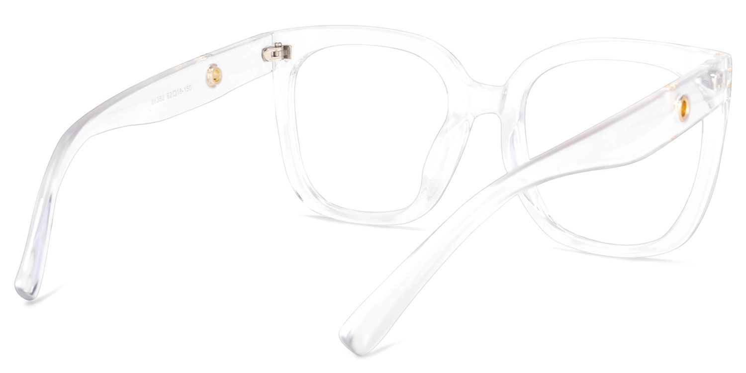 Ebony Square Clear Glasses | Zeelool Glasses4