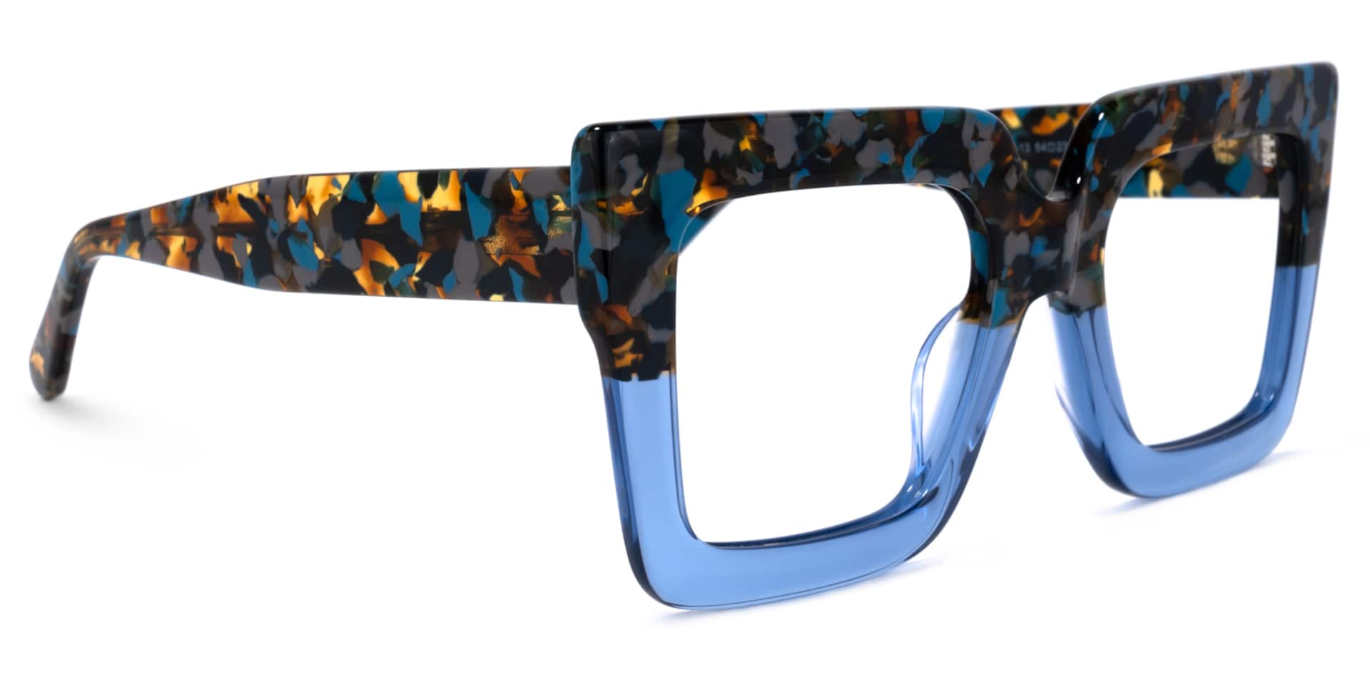Brandon Square Blue Glasses | Zeelool Glasses2