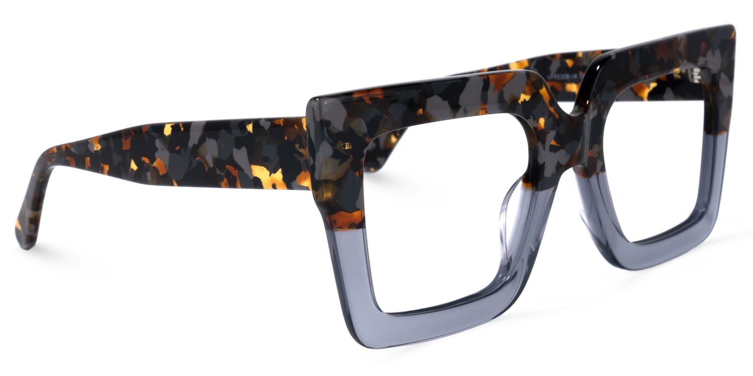Brandon Square Gray Glasses with Two-Tone Frames2