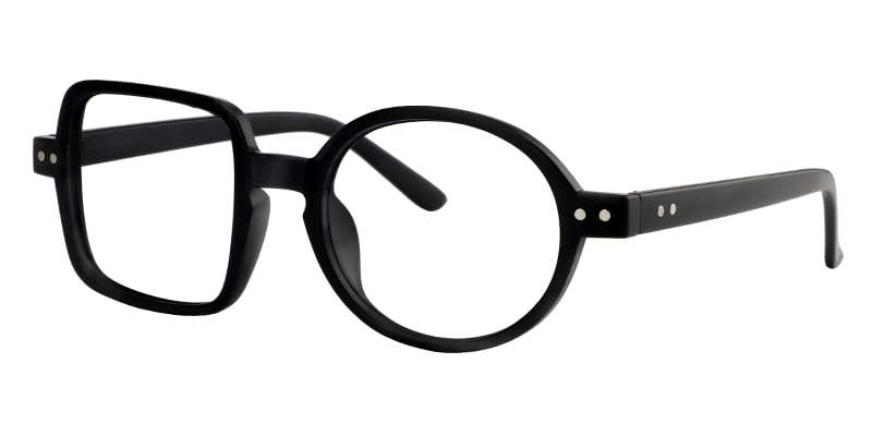 Tony Asymmetric Black Glasses  | Zeelool Glasses5