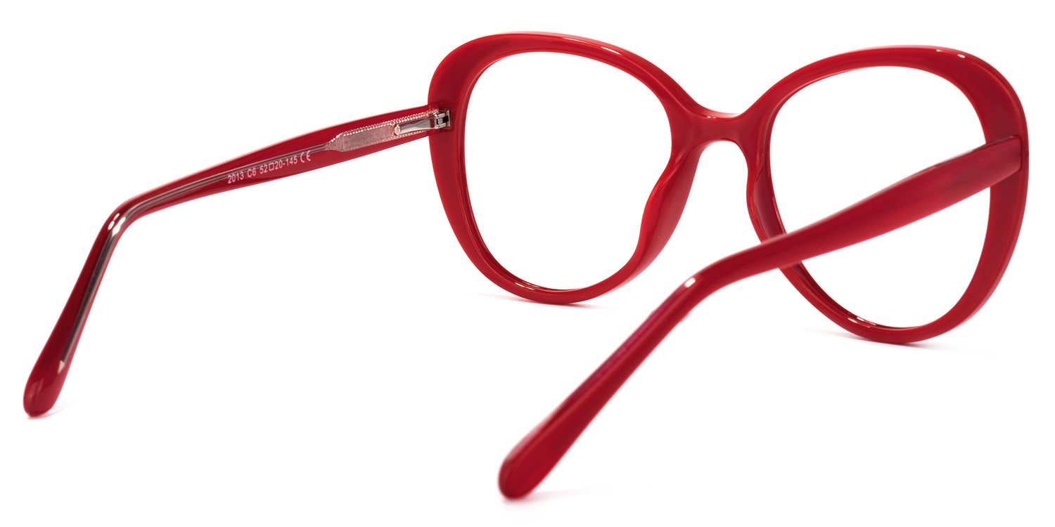 Elena Round Red Glasses | Zeelool Glasses4