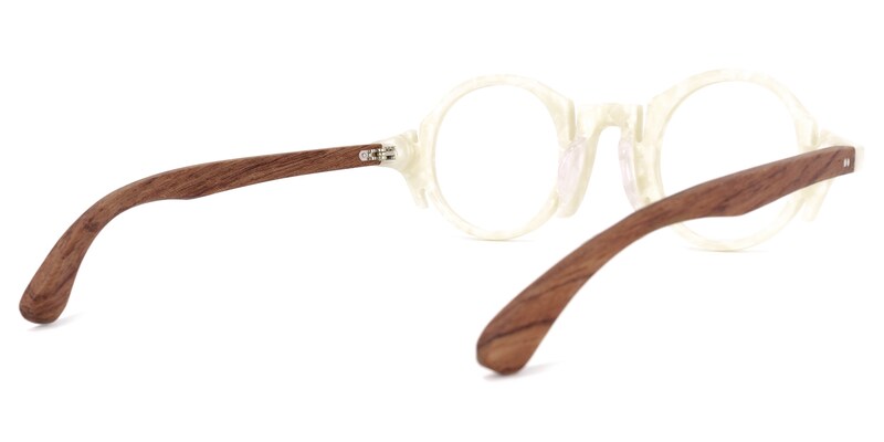 Charlie Round White Glasses | Zeelool Glasses4