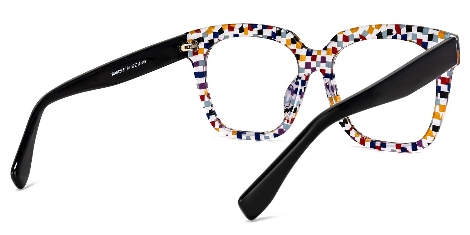 Xion Square Colorful-Point Glasses | Zeelool Glasses4