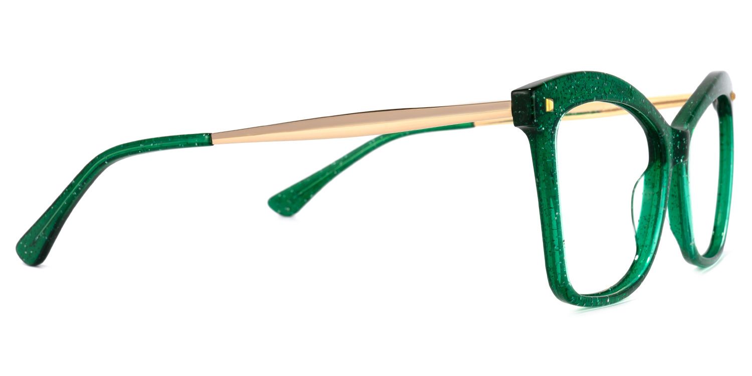 Isaebella Butterfly Green Glitter Frame Glasses for Women3