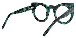 Ophelia Cateye Green-Floral Glasses4
