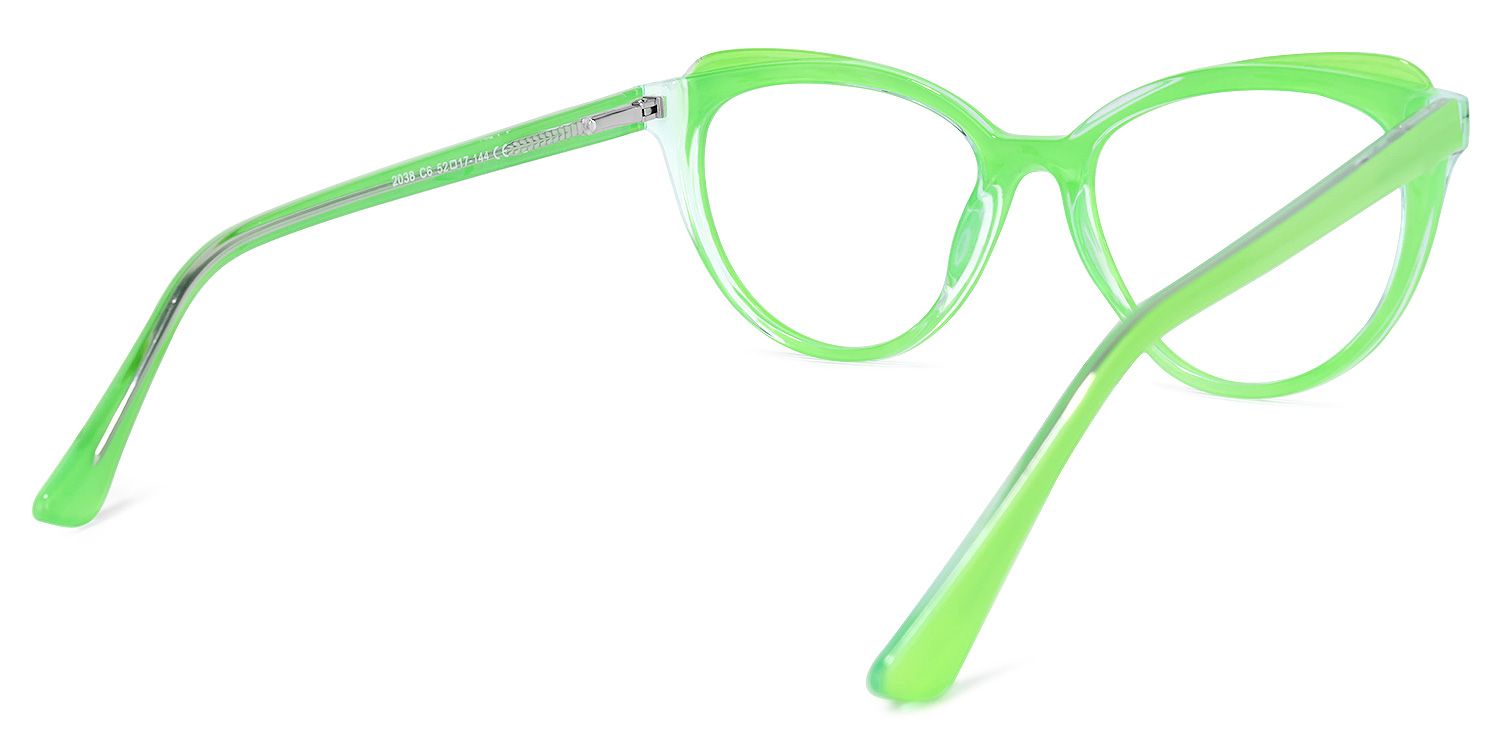 Torrence Cateye Green Glasses | Zeelool Glasses4