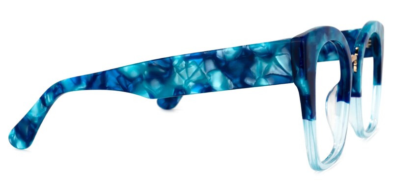 Denis Cat Eye Blue Glasses | Zeelool Glasses3