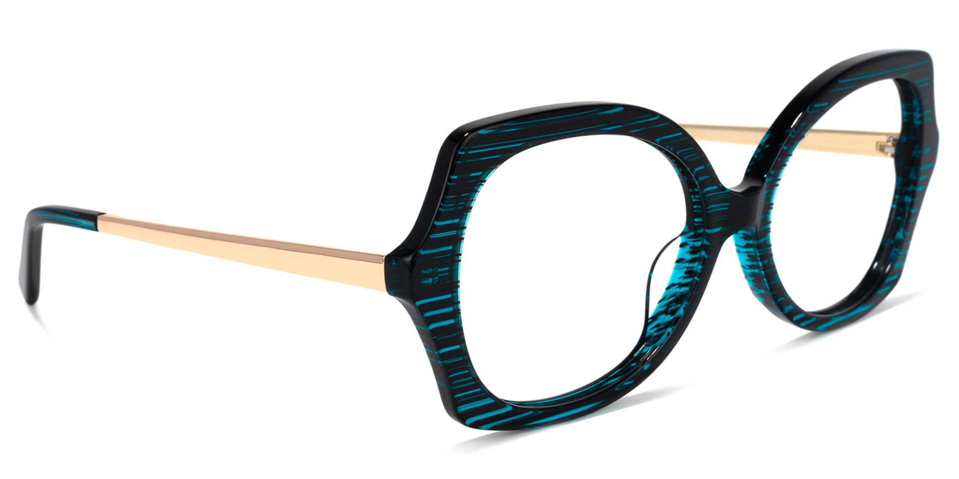 Sugarplum Geometric Blue Glasses | Zeelool Glasses2