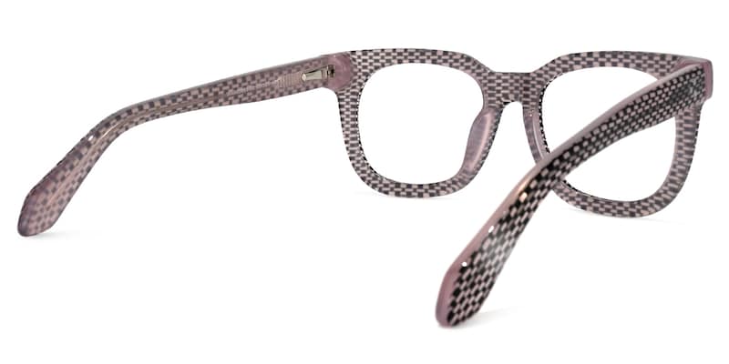 Crunch Square Black-Pink Glasses | Zeelool Glasses4