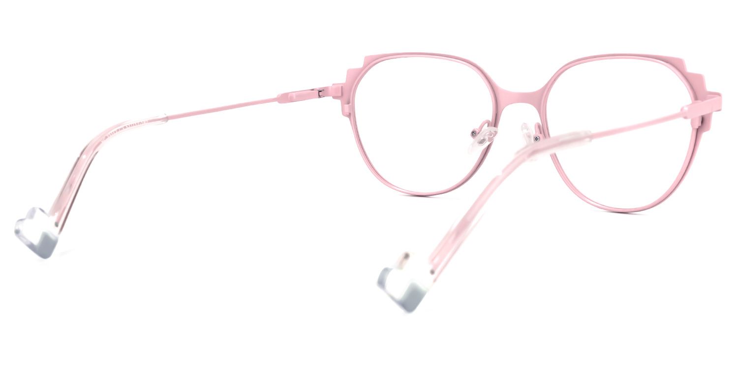 Lalita Geometric Pink Glasses | Zeelool Glasses4