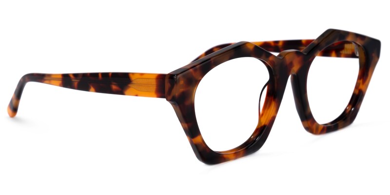 Flores Geometric Tortoise Glasses | Zeelool Glasses2
