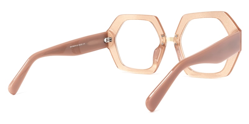 Otero Geometric Champagne Glasses | Zeelool Glasses4