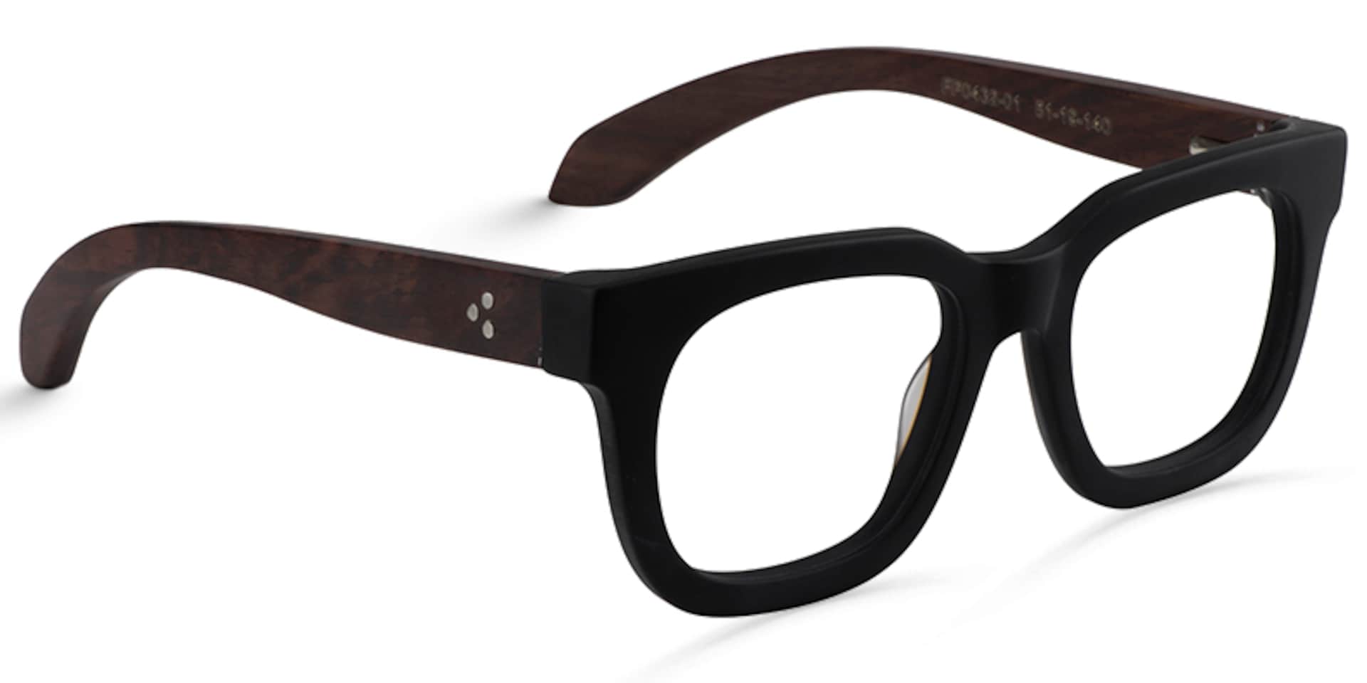 Sam Rectangle Wood Glasses | Zeelool Glasses2