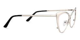 Ellen Cateye Silver Glasses4