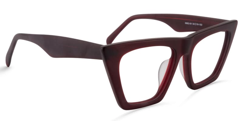 Cecile Cat Eye Red Glasses | Zeelool Glasses2
