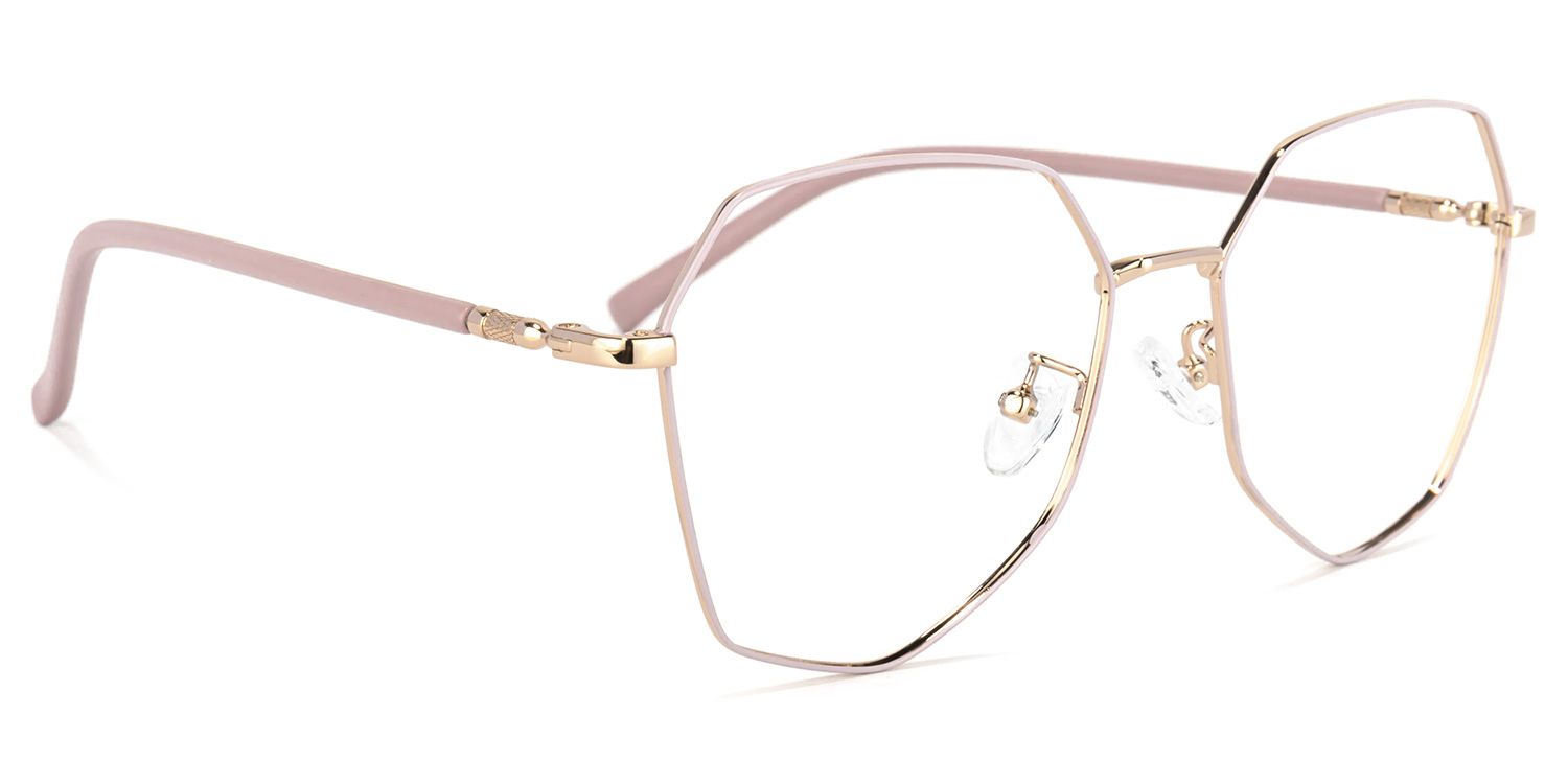 Bivins Geometric Pink Glasses | Zeelool Glasses4