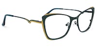 Divas Cateye Green Glasses2