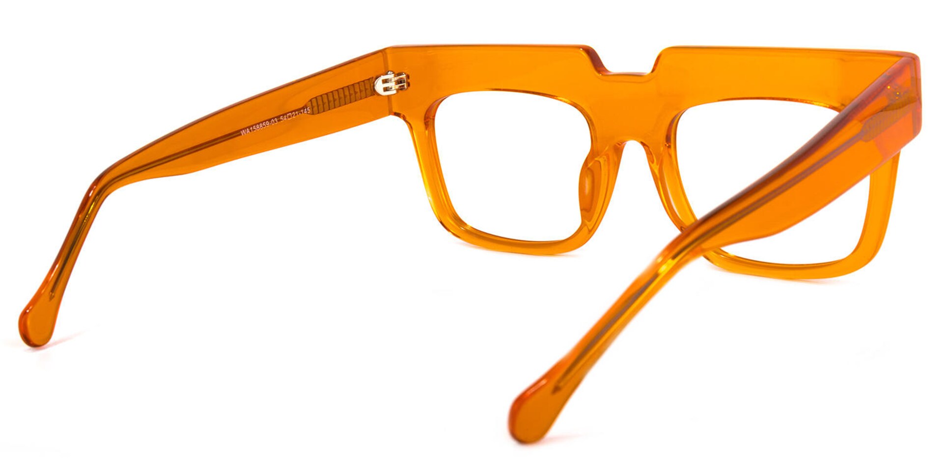 Travis Square Orange Glasses | Zeelool Glasses3