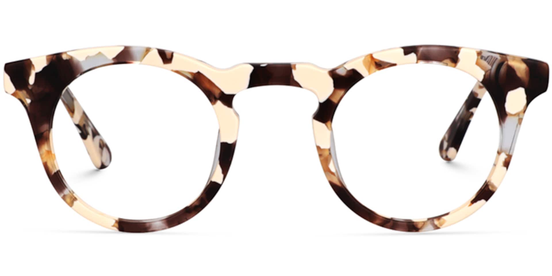 Round Light Tortoise Glasses0
