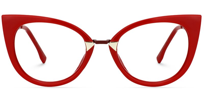 Jacqueline Cat Eye Red Glasses