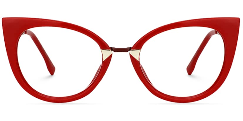 Jacqueline Cat Eye Red Glasses