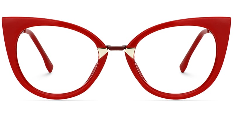 Jacqueline Cat Eye Red Glasses